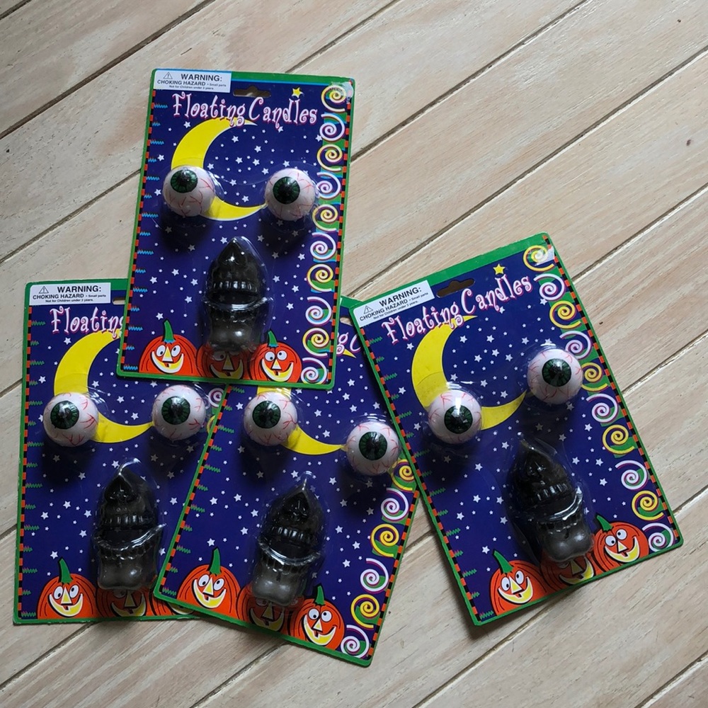 NWT 4 packages floating Halloween candles